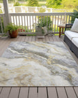 Faeriel Gold Washable Indoor-Outdoor Rug