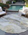 Faeriel Gold Washable Indoor-Outdoor Rug