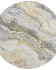 Faeriel Gold Washable Indoor-Outdoor Rug