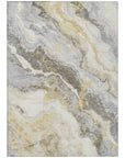Faeriel Gold Washable Indoor-Outdoor Rug