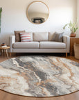 Faeriel Gray Washable Indoor-Outdoor Rug