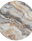 Faeriel Gray Washable Indoor-Outdoor Rug
