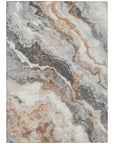 Faeriel Gray Washable Indoor-Outdoor Rug