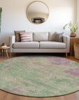 Faerion Green Washable Indoor-Outdoor Rug