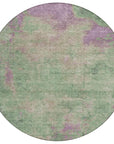 Faerion Green Washable Indoor-Outdoor Rug