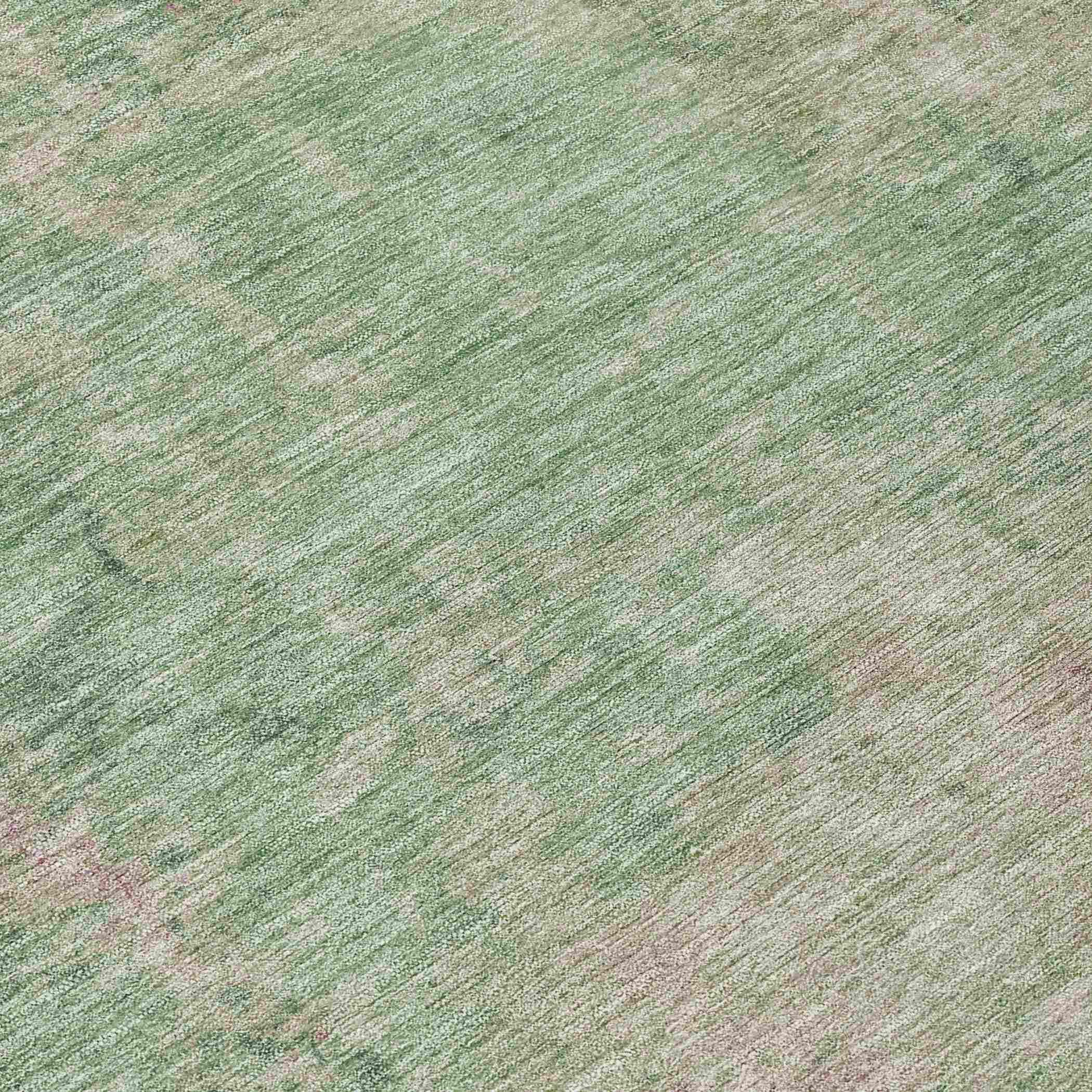 Faerion Green Washable Indoor-Outdoor Rug