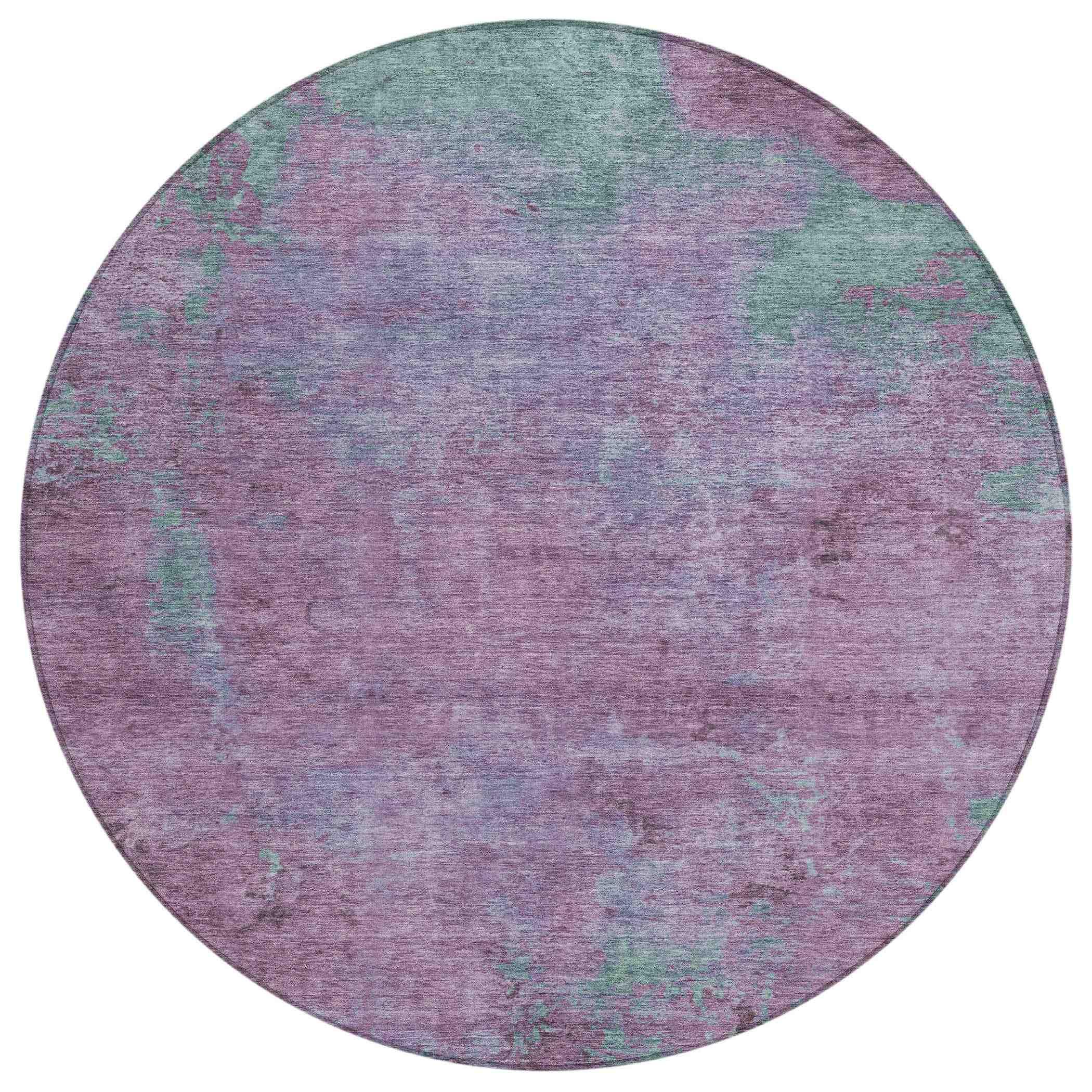 Faerion Purple Washable Indoor-Outdoor Rug