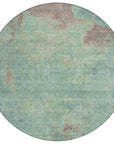 Faerion Blue Washable Indoor-Outdoor Rug