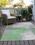 Faerira Green Washable Indoor-Outdoor Rug