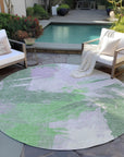 Faerira Green Washable Indoor-Outdoor Rug