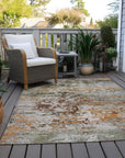 Raeira Terracotta Washable Indoor-Outdoor Rug