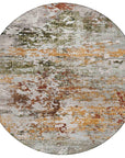 Raeira Terracotta Washable Indoor-Outdoor Rug