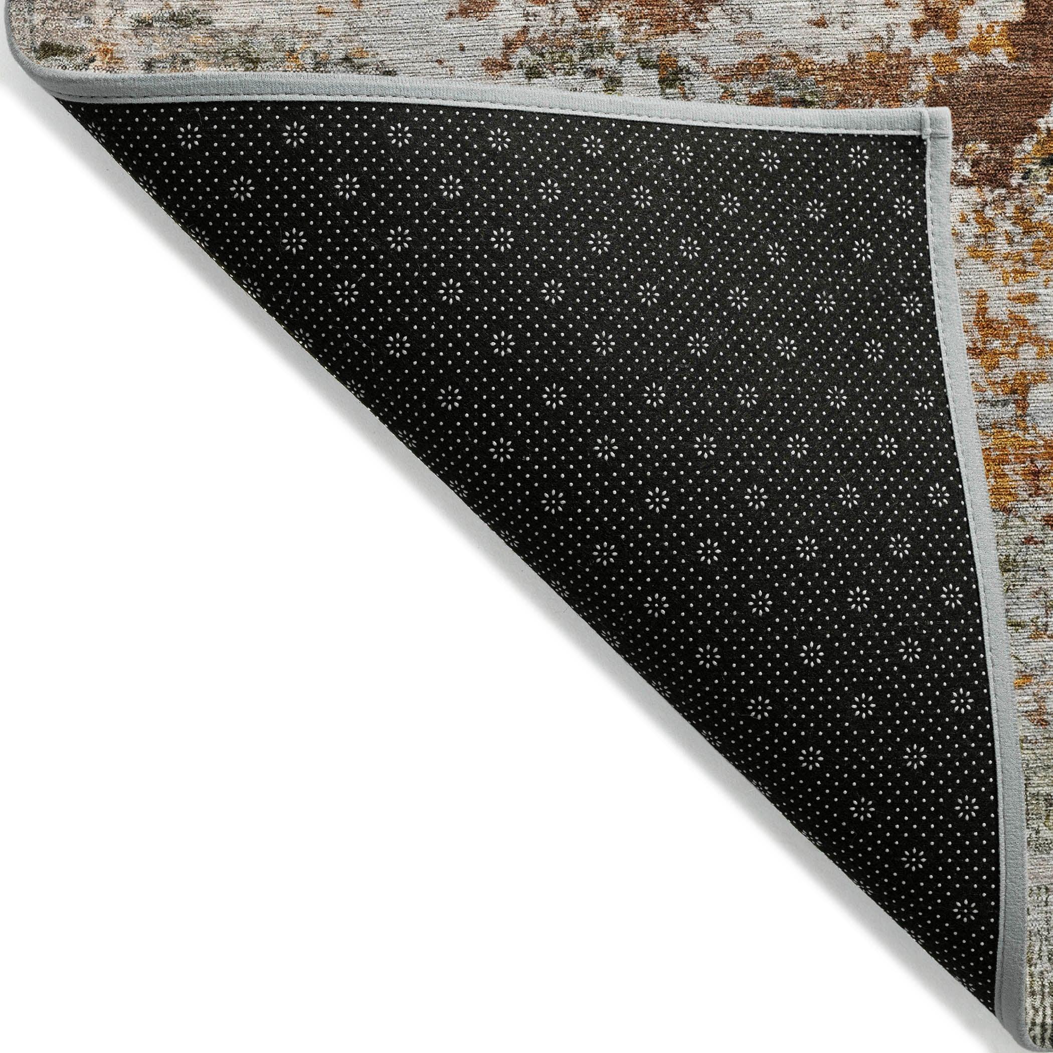 Raeira Terracotta Washable Indoor-Outdoor Rug
