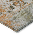 Raeira Terracotta Washable Indoor-Outdoor Rug