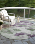 Vaelanor Green Washable Indoor-Outdoor Rug