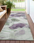 Vaelanor Green Washable Indoor-Outdoor Rug