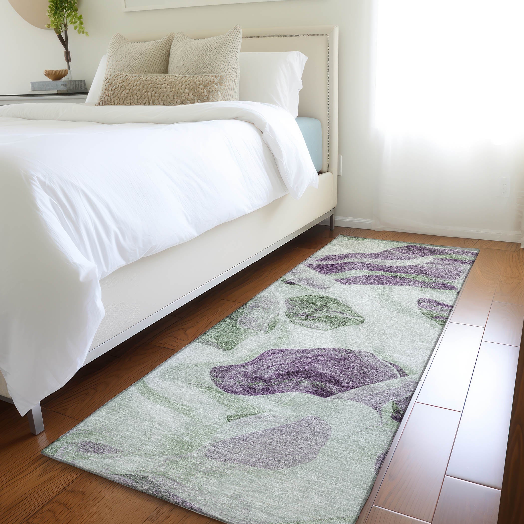 Vaelanor Green Washable Indoor-Outdoor Rug