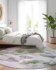 Vaelanor Purple Washable Indoor-Outdoor Rug