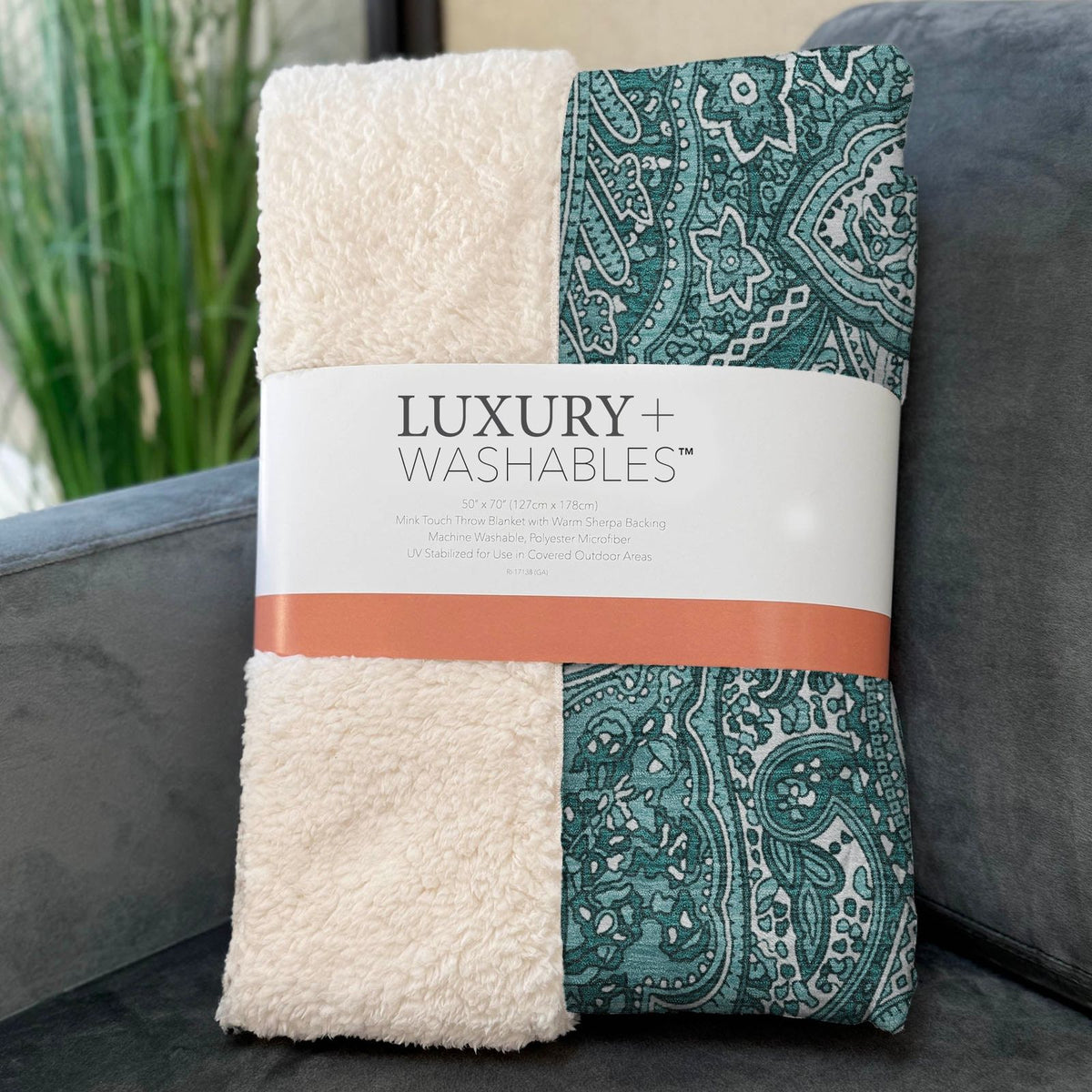 Addison Rugs Woven Blocks Teal Washable Indoor-Outdoor Rug