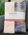 Addison Rugs Angled Checks Purple Washable Indoor-Outdoor Rug