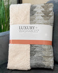 Addison Rugs Angled Checks Taupe Washable Indoor-Outdoor Rug