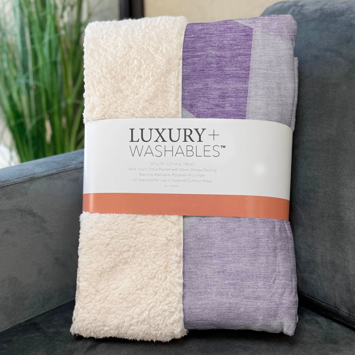 Addison Rugs Gentle Waves Lilac Washable Indoor-Outdoor Rug