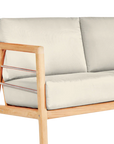 HiTeak Aalto 86-inch Teak Deep Outdoor Couch Sunbrella Cushion