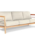 HiTeak Aalto 86-inch Teak Deep Outdoor Couch Sunbrella Cushion