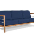 HiTeak Aalto 86-inch Teak Deep Outdoor Couch Sunbrella Cushion