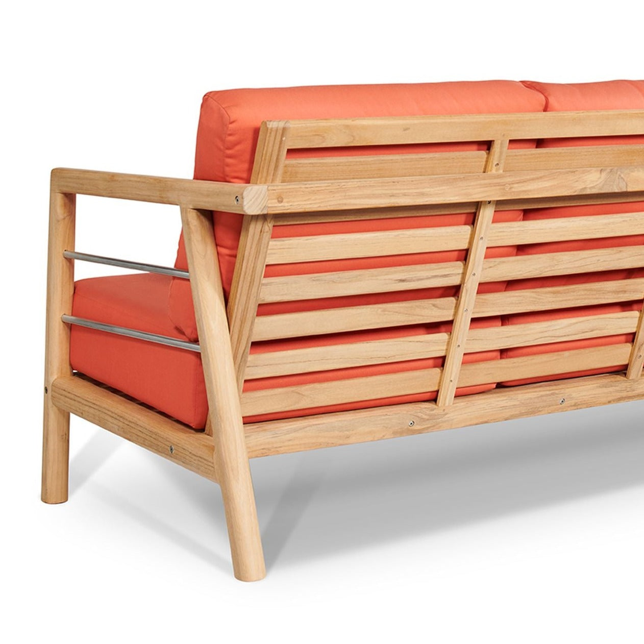 Aalto 86-inch Teak Deep Seating Outdoor Sofa with Sunbrella Cushion-Outdoor Sofas &amp; Loveseats-HiTeak-LOOMLAN