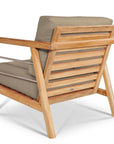 HiTeak Aalto Teak Deep Outdoor Club Chair Sunbrella Cushion
