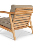 Aalto Teak Deep Seating Outdoor Club Chair with Sunbrella Cushion-Outdoor Lounge Chairs-HiTeak-LOOMLAN