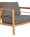 Aalto Teak Deep Seating Outdoor Club Chair with Sunbrella Cushion-Outdoor Lounge Chairs-HiTeak-Charcoal-LOOMLAN