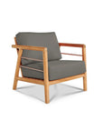 HiTeak Aalto Teak Patio Deep Sofa Set with Sunbrella 4PC