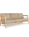 HiTeak Aalto Teak Patio Deep Sofa Set with Sunbrella 4PC