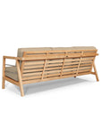 HiTeak Aalto Teak Patio Deep Sofa Set with Sunbrella 4PC