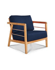 HiTeak Aalto Teak Patio Deep Sofa Set with Sunbrella 4PC
