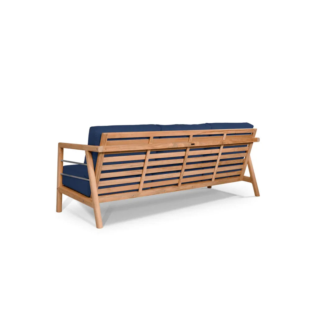 HiTeak Aalto Teak Patio Deep Sofa Set with Sunbrella 4PC