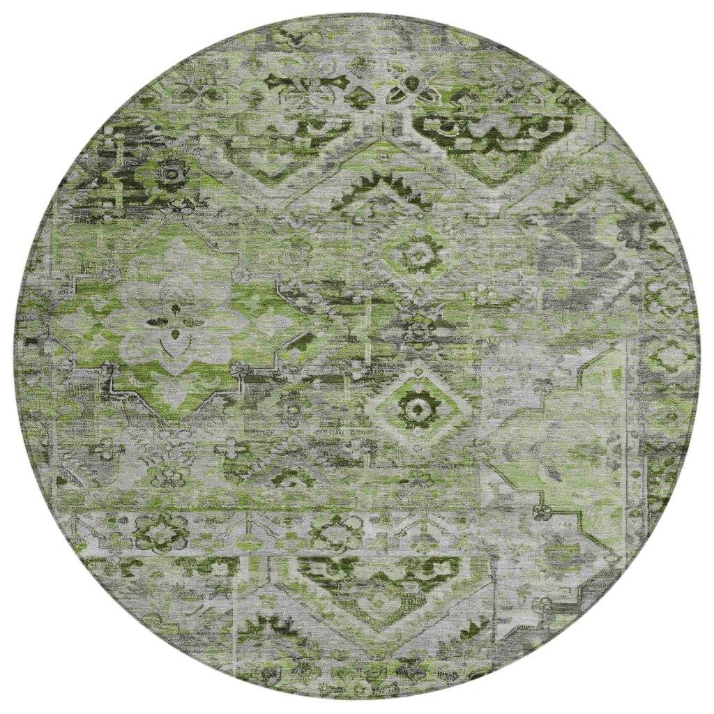 Aelain Aloe Washable Indoor - Outdoor Rug - LOOMLAN - LOOMLAN Rugs - Outdoor Rugs