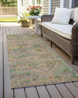 Aelain Green Washable Indoor - Outdoor Rug - LOOMLAN - LOOMLAN Rugs - Outdoor Rugs