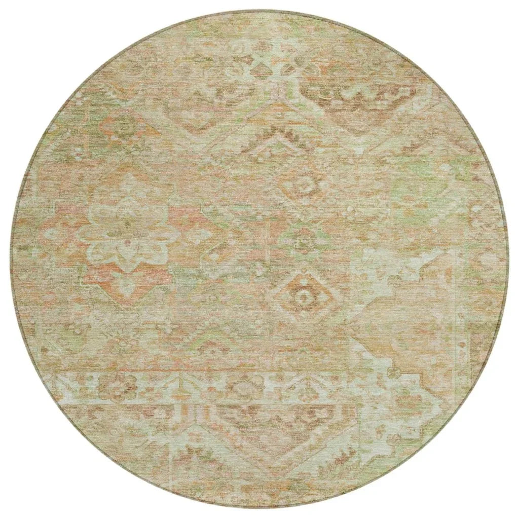 Aelain Orange Washable Indoor - Outdoor Rug - LOOMLAN - LOOMLAN Rugs - Outdoor Rugs