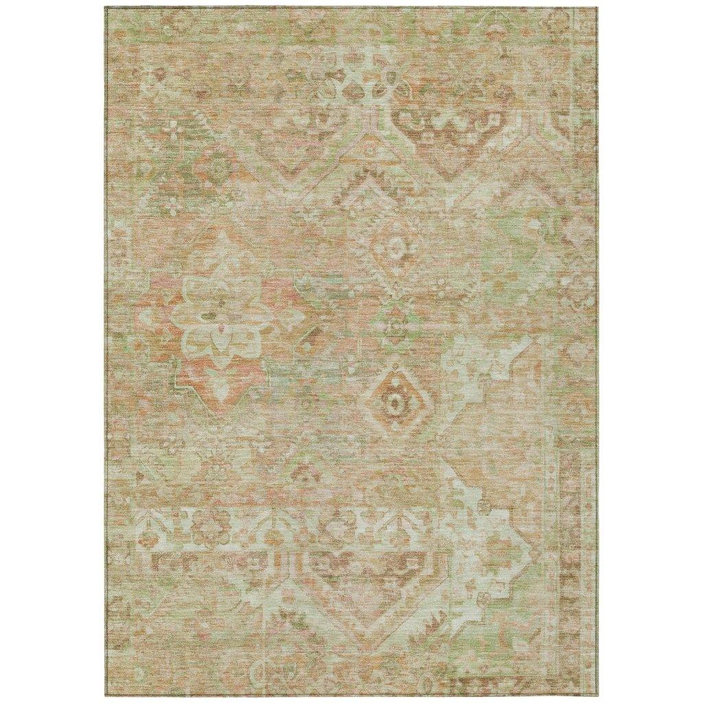 Aelain Orange Washable Indoor - Outdoor Rug - LOOMLAN - LOOMLAN Rugs - Outdoor Rugs