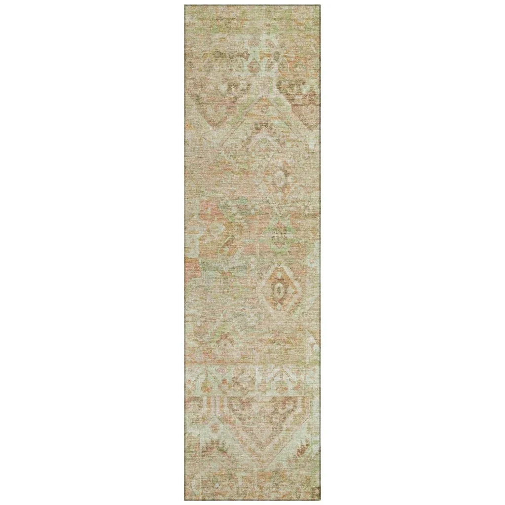 Aelain Orange Washable Indoor - Outdoor Rug - LOOMLAN - LOOMLAN Rugs - Outdoor Rugs