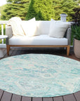 Aelain Teal Washable Indoor - Outdoor Rug - LOOMLAN - LOOMLAN Rugs - Outdoor Rugs