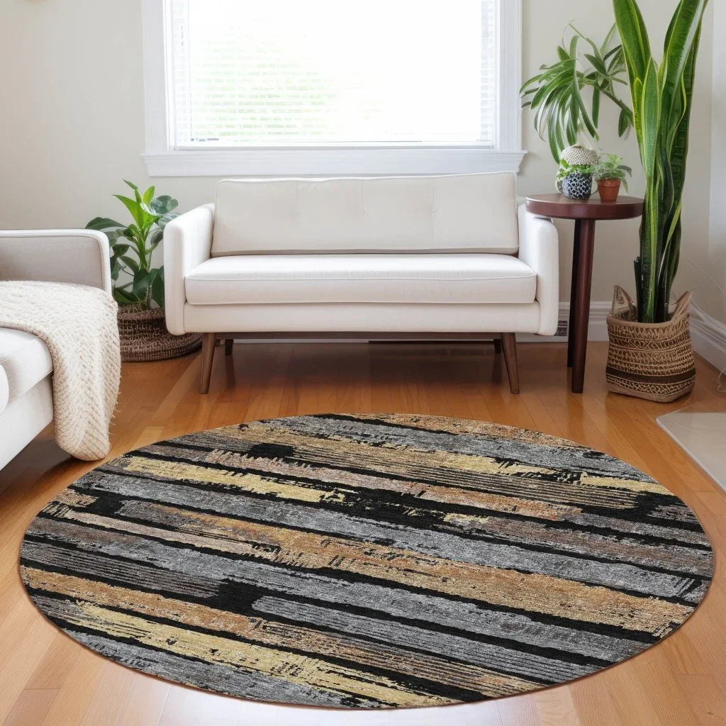 Aelaris Black Washable Indoor - Outdoor Rug - LOOMLAN - LOOMLAN Rugs - Outdoor Rugs