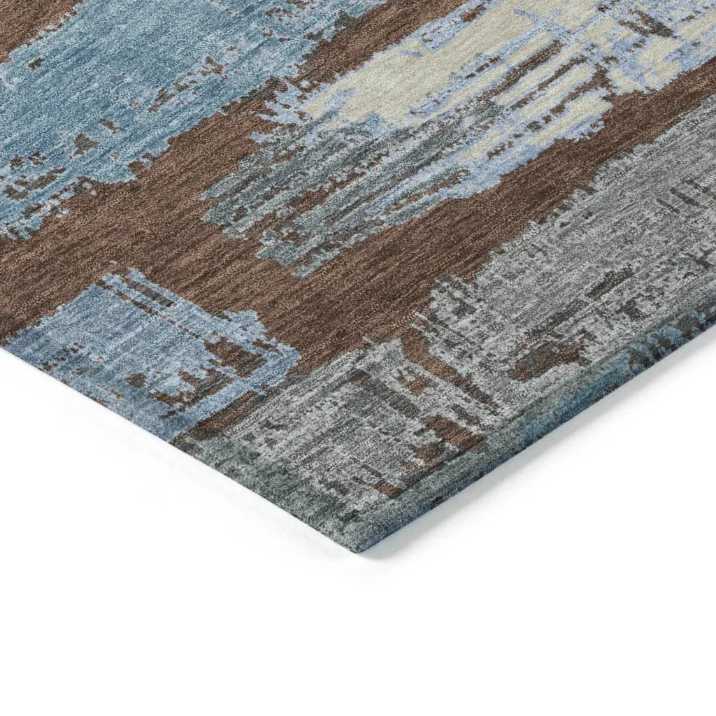 Aelaris Chocolate Washable Indoor - Outdoor Rug - LOOMLAN - LOOMLAN Rugs - Outdoor Rugs