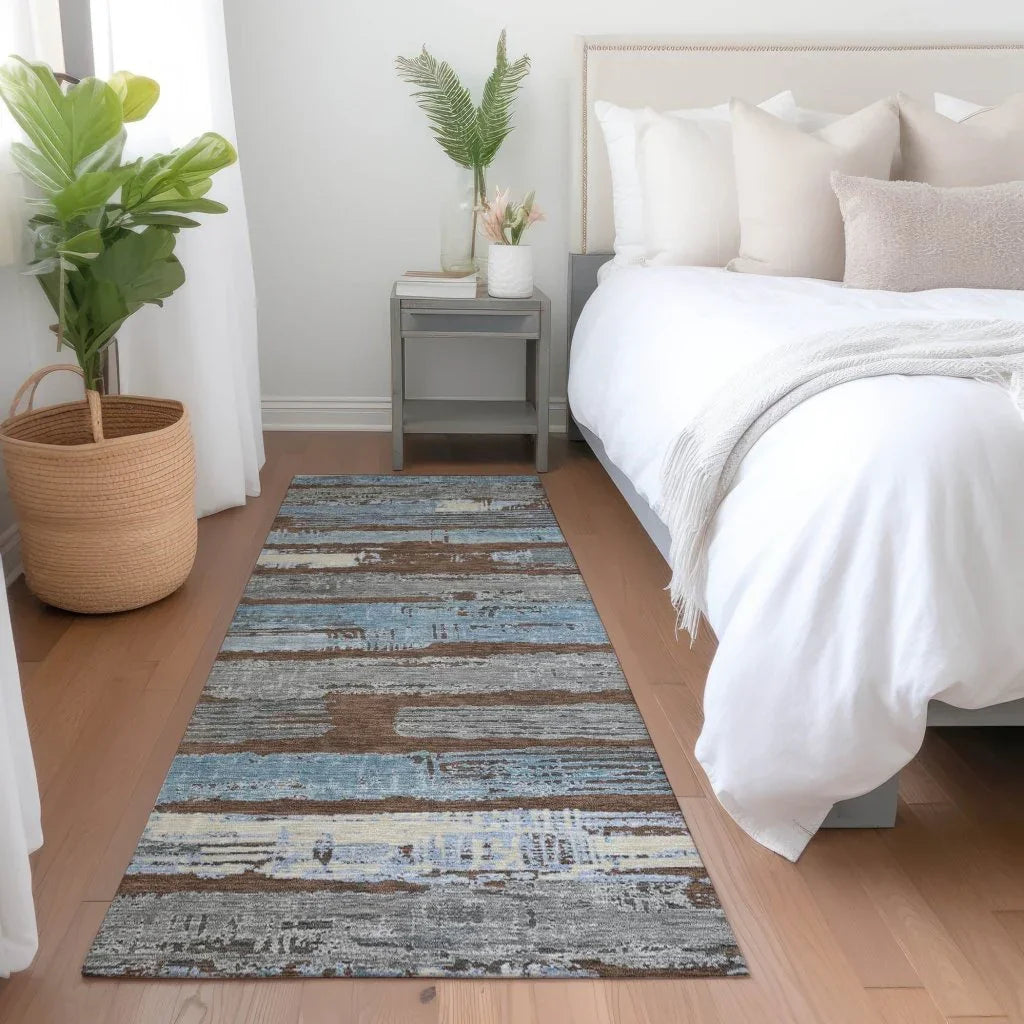 Aelaris Chocolate Washable Indoor - Outdoor Rug - LOOMLAN - LOOMLAN Rugs - Outdoor Rugs