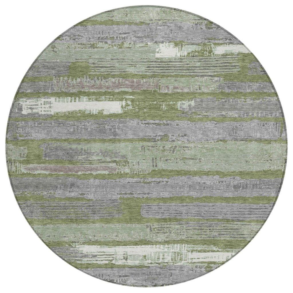 Aelaris Green Washable Indoor - Outdoor Rug - LOOMLAN - LOOMLAN Rugs - Outdoor Rugs