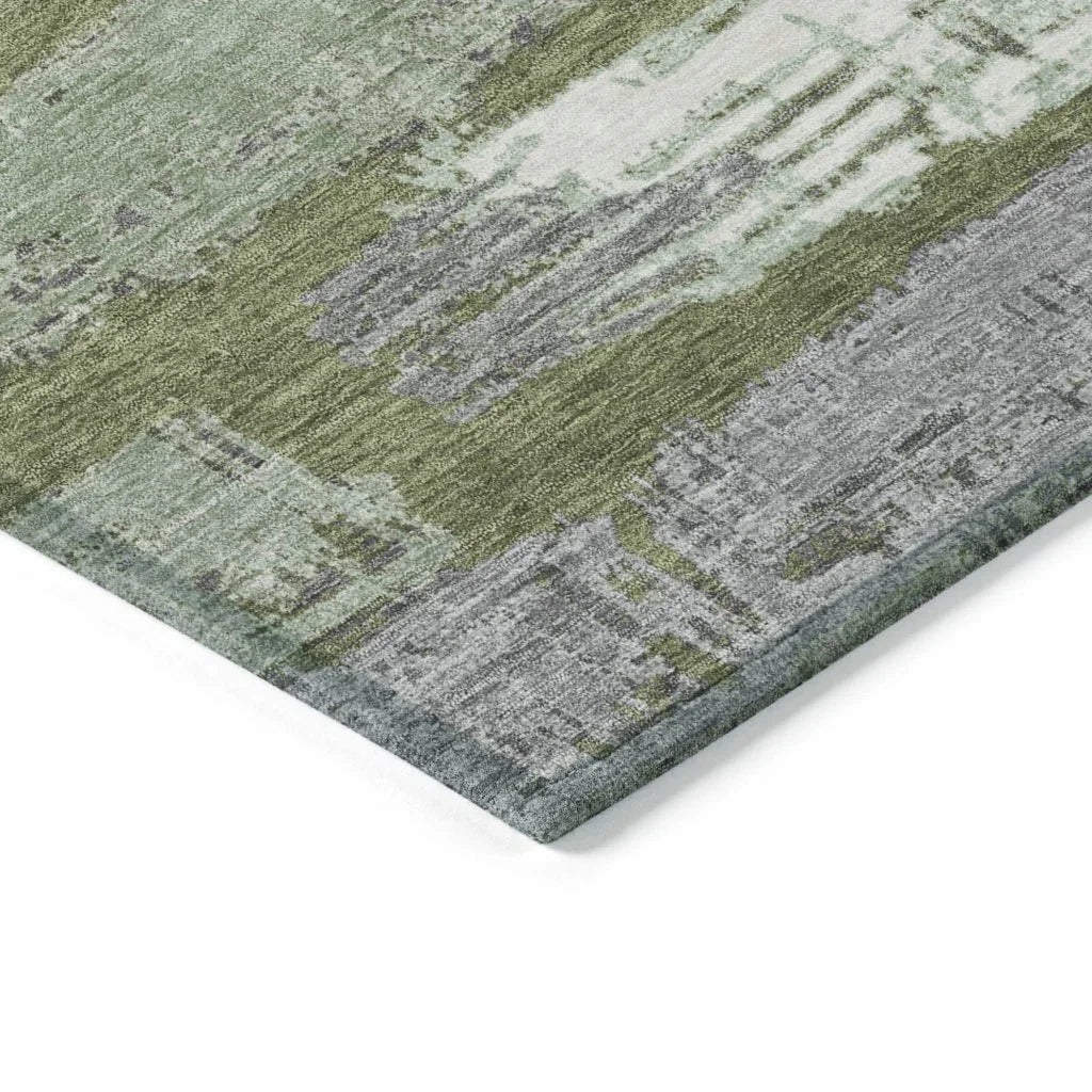 Aelaris Green Washable Indoor - Outdoor Rug - LOOMLAN - LOOMLAN Rugs - Outdoor Rugs