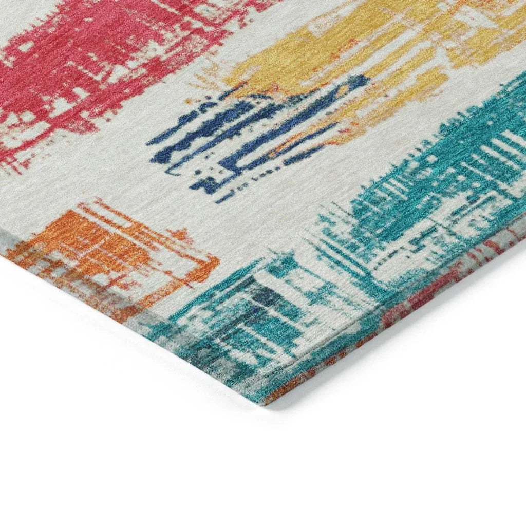 Aelaris Ivory Washable Indoor - Outdoor Rug - LOOMLAN - LOOMLAN Rugs - Outdoor Rugs
